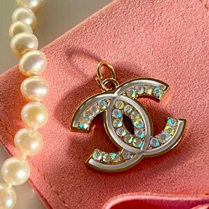 Aurora Borealis Chanel Rhinestone Charm